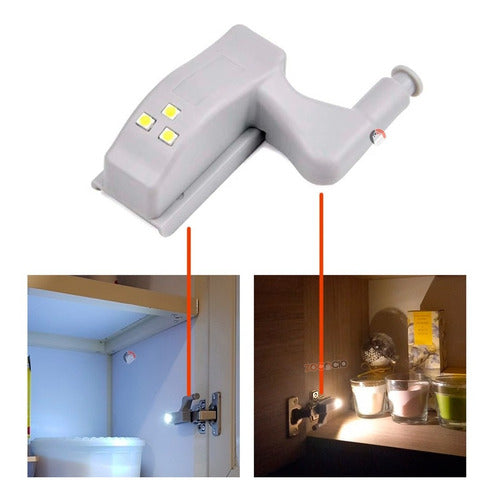 Kit X6 Luz Led Cajone Bisagras Closet
